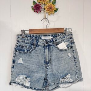 Hidden Denim Distressed Rolled Cuff Shorts Riley Size Small
